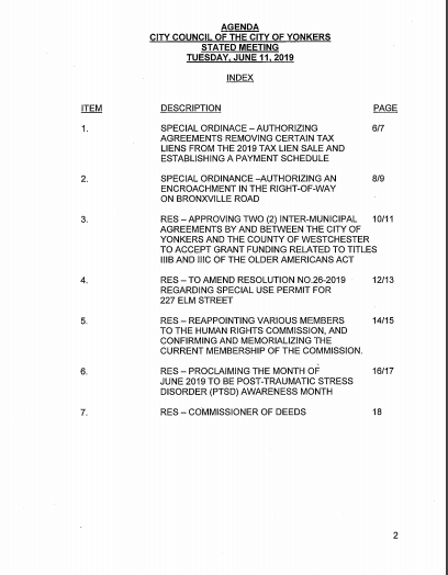 City Council Meeting Agenda, Page 2